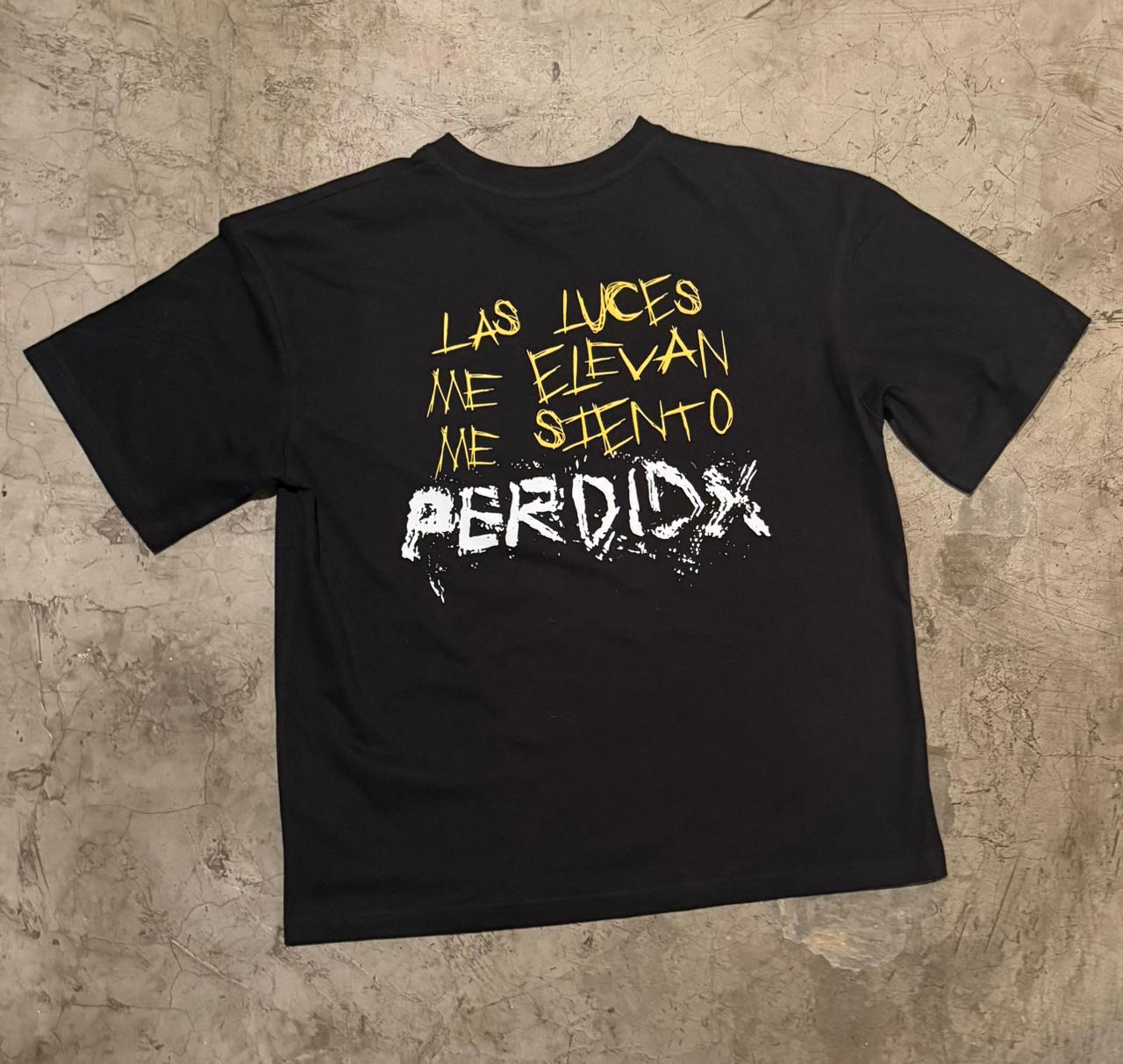 Playera "PERDIDO" NEGRA / COCA