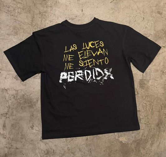 Playera "PERDIDO" NEGRA / COCA